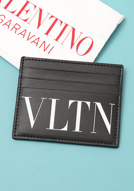 XY2P0S49.LVN VLTN 로고 카드지갑(BK)