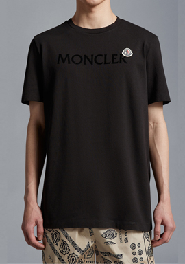 23SS 몽클레어 레터링 로고 티셔츠 8C000 64 8390T (BK)