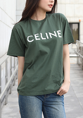 23SS 셀린느 로고 루즈핏 티셔츠 2X681671Q (KH)